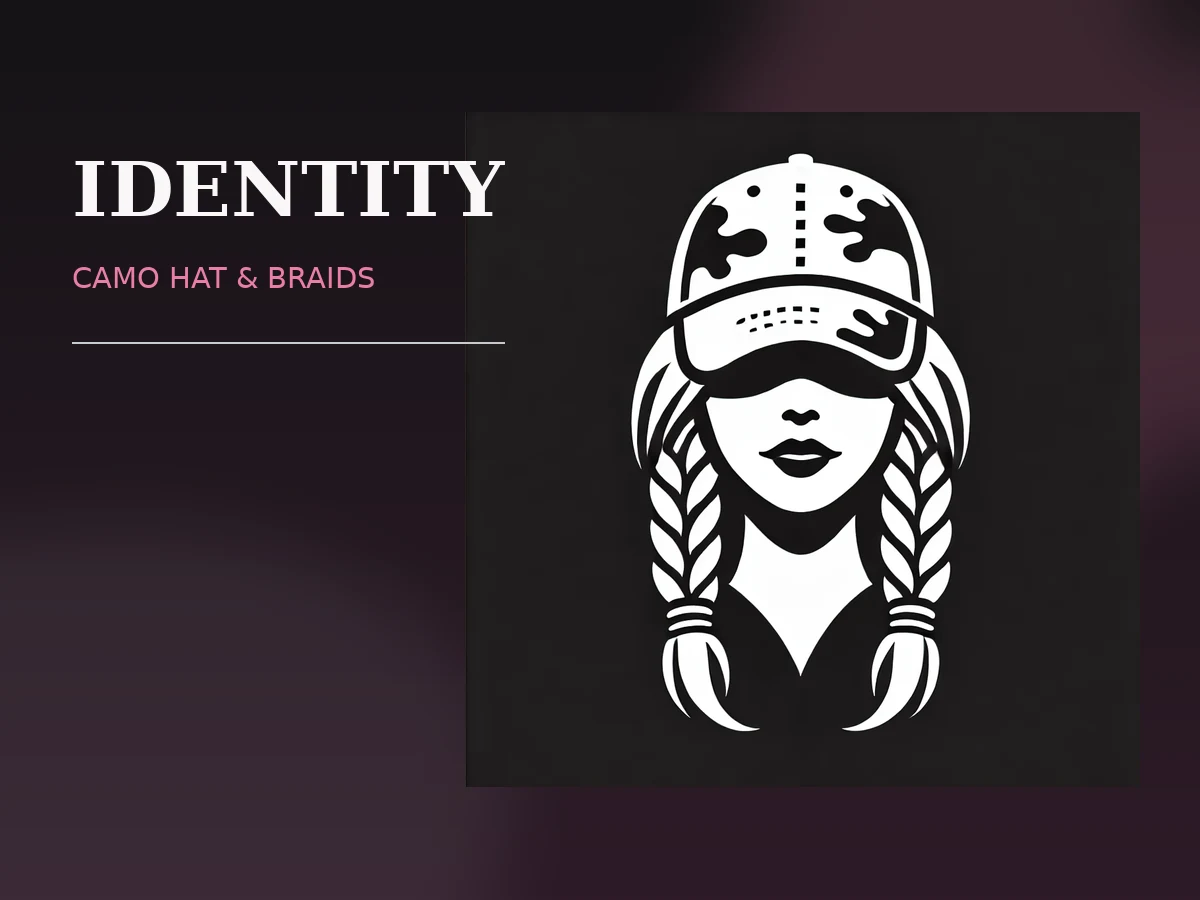 Darian Westing camo hat and braids brand portrait